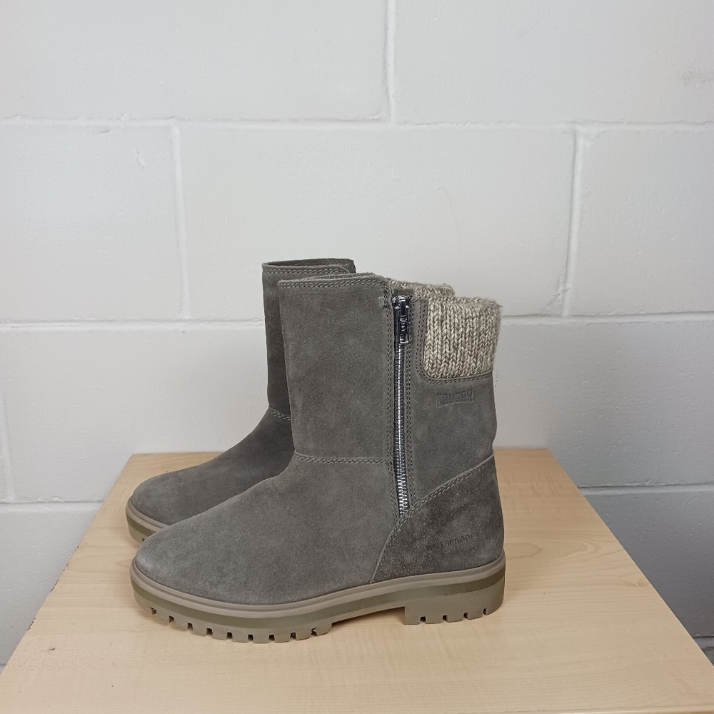 Cougar Neptune Primaloft Gray Suede Winter Boots Womens Sz 8 Zip Up It's‎ Grey